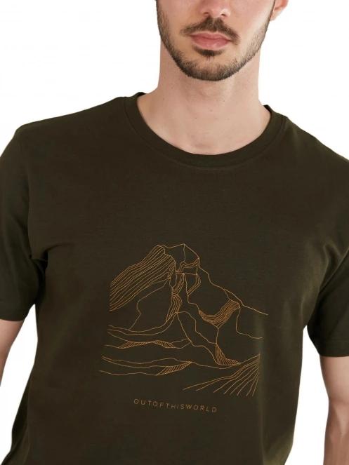 Fundango Legend T-shirt férfi rövid ujjú póló oliva színben 6