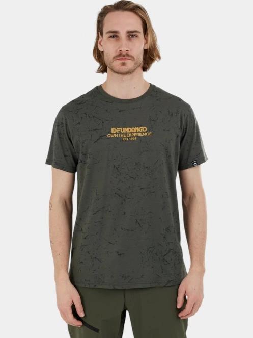 Fundango Theory T-shirt férfi rövid ujjú sport póló oliva színben 2