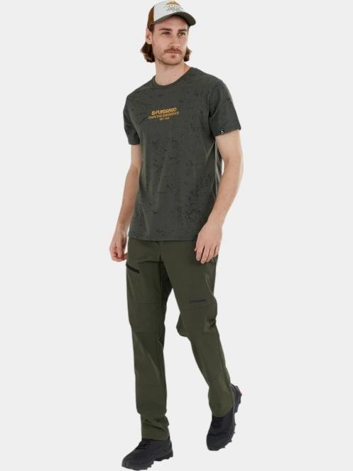 Fundango Theory T-shirt férfi rövid ujjú sport póló oliva színben 4