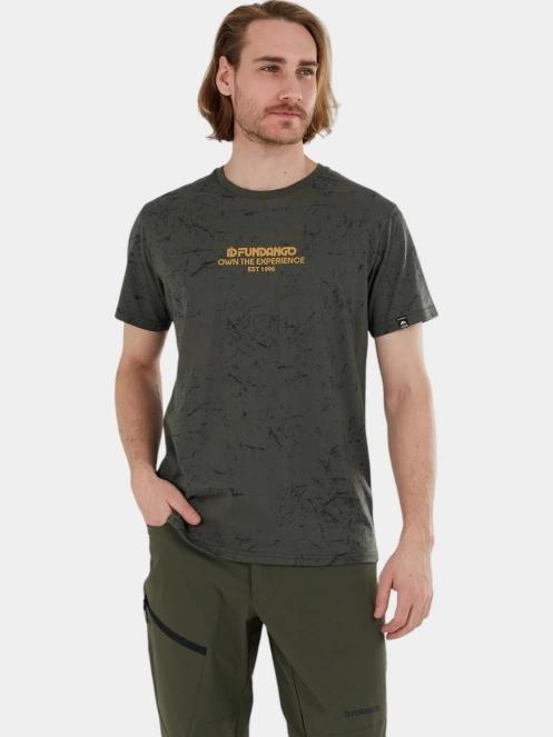 Fundango Theory T-shirt férfi rövid ujjú sport póló oliva színben 5