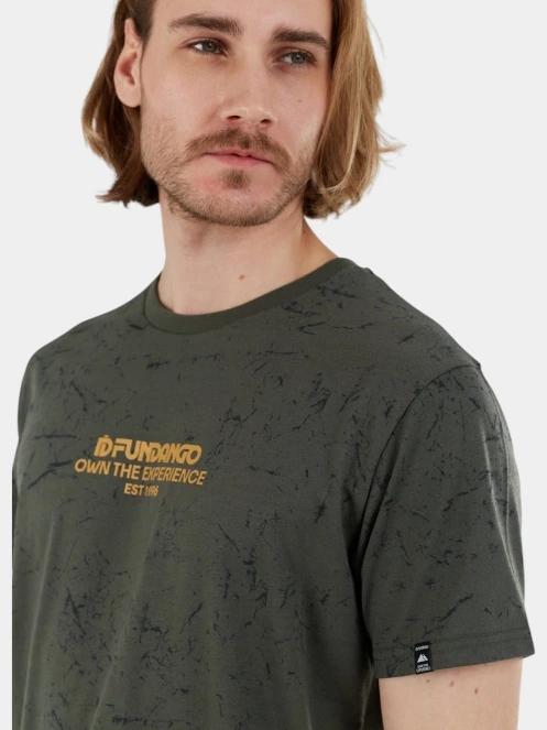 Fundango Theory T-shirt férfi rövid ujjú sport póló oliva színben 6