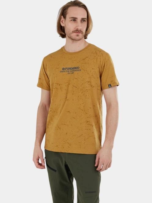 Fundango Theory T-shirt férfi rövid ujjú sport póló sárga színben 3