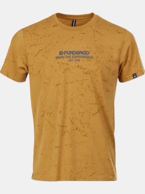 Fundango Theory T-shirt férfi rövid ujjú sport póló sárga színben 7