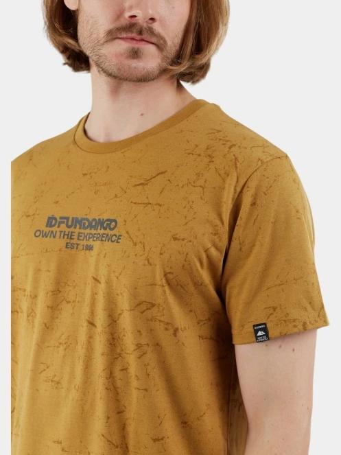 Fundango Theory T-shirt férfi rövid ujjú sport póló sárga színben 6