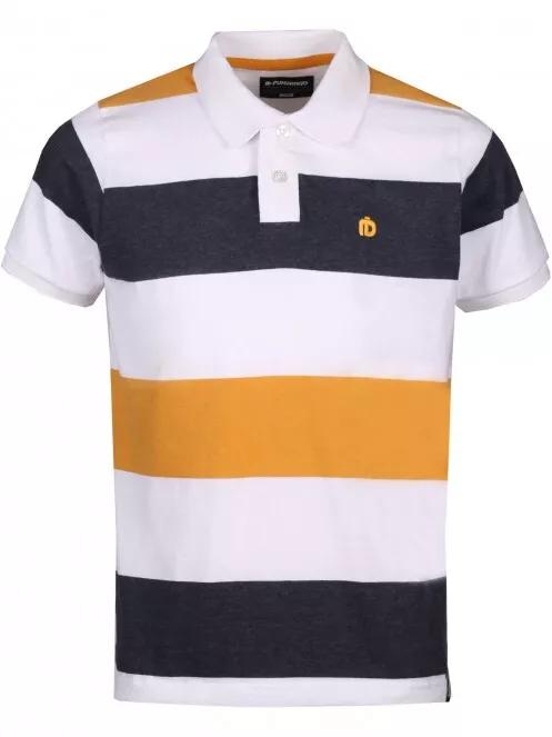 Fundango Incognito stripe Poloshirt férfi galléros póló fehér színben 6