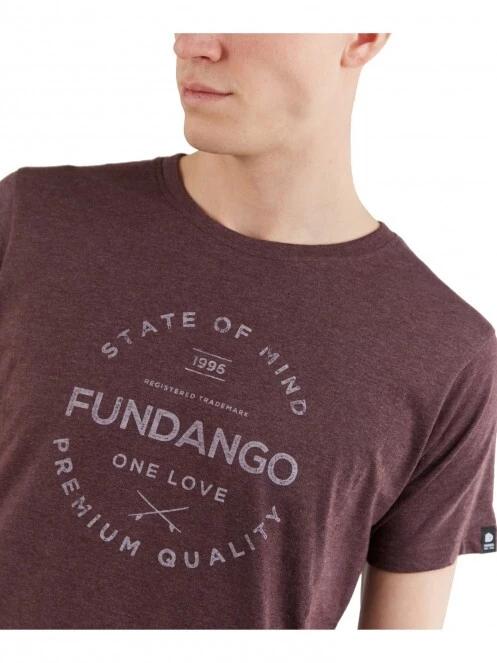 Fundango Basic - T Logo-4 T-shirt férfi rövid ujjú póló piros színben 5
