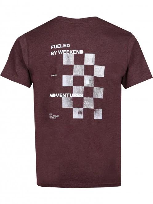Fundango Basic - T Logo-7 T-shirt férfi rövid ujjú póló piros színben 8