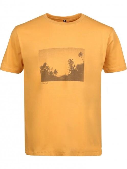 Fundango Talmer T-shirt férfi rövid ujjú póló sárga színben 5