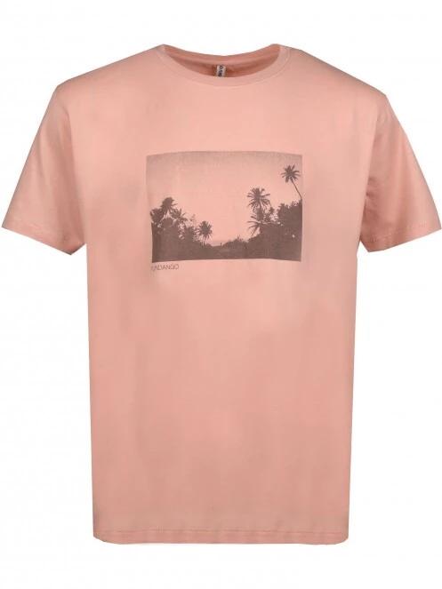 Fundango Talmer T-shirt férfi rövid ujjú póló rózsaszín színben 6