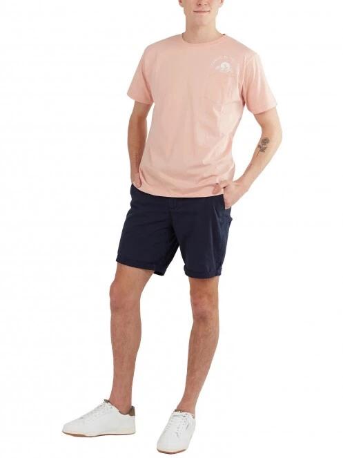 Fundango Talmer Pocket T-shirt férfi rövid ujjú póló rózsaszín színben 4