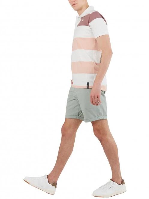 Fundango Incognito Stripe Poloshirt férfi galléros póló fehér színben 4