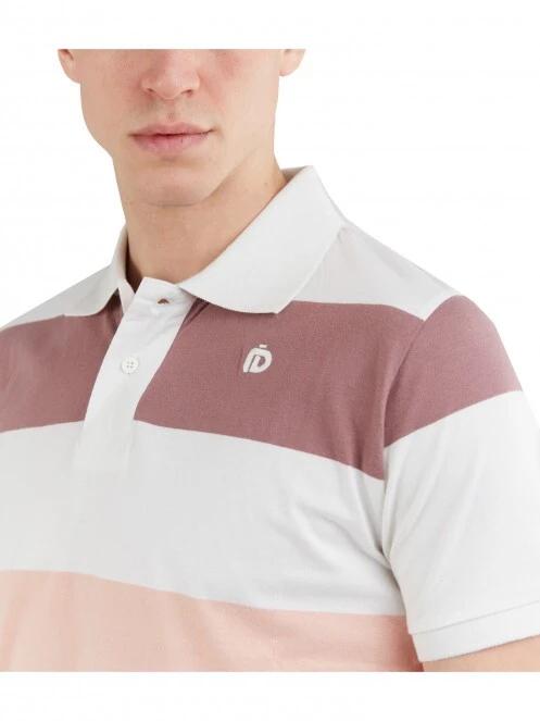 Fundango Incognito Stripe Poloshirt férfi galléros póló fehér színben 5