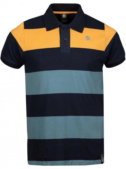 Fundango Incognito Stripe Poloshirt férfi galléros póló sötétkék színben 7