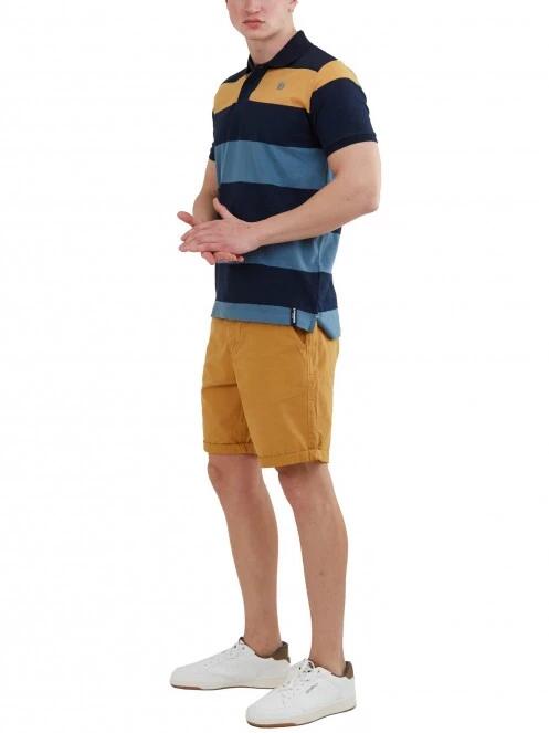 Fundango Incognito Stripe Poloshirt férfi galléros póló sötétkék színben 4
