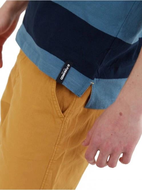 Fundango Incognito Stripe Poloshirt férfi galléros póló sötétkék színben 6