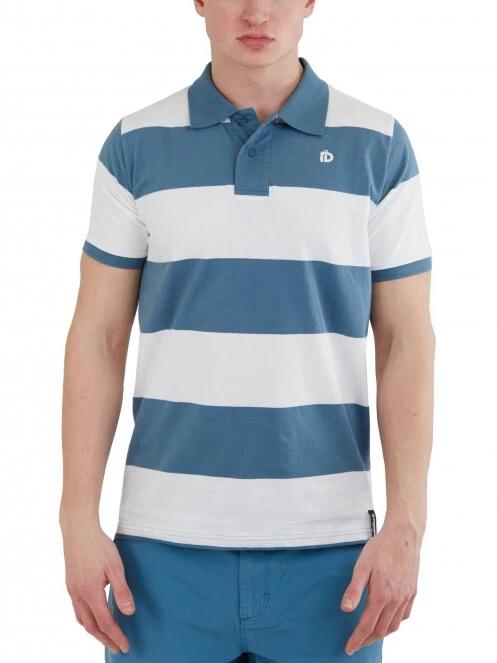 Fundango Incognito Stripe Poloshirt férfi galléros póló kék színben 2