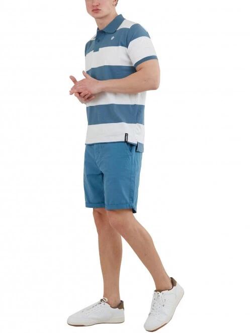 Fundango Incognito Stripe Poloshirt férfi galléros póló kék színben 4
