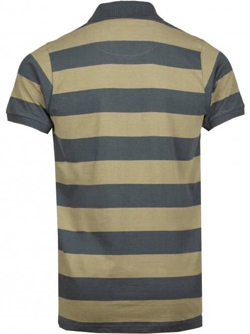 Fundango Incognito Stripe Poloshirt férfi galléros póló oliva színben 8