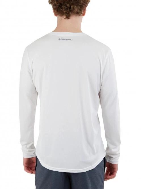 Fundango Maurice Long Rashguard férfi hosszú ujjú lycra fehér színben 3