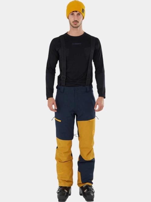 Fundango Teak Colourblock Pants férfi sínadrág sárga színben 2