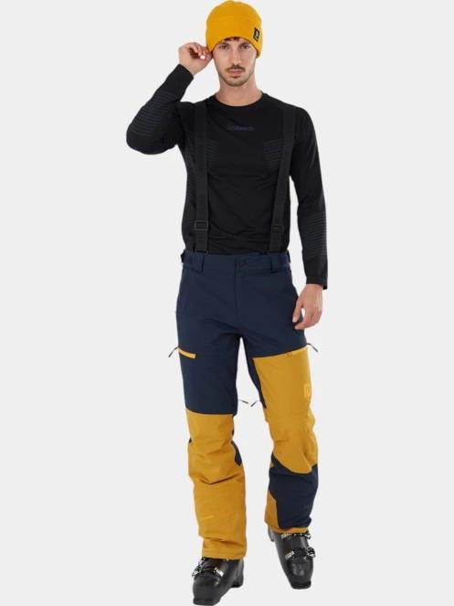 Fundango Teak Colourblock Pants férfi sínadrág sárga színben 4
