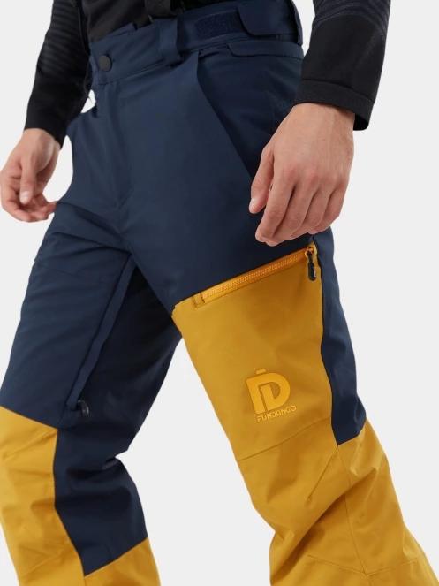 Fundango Teak Colourblock Pants férfi sínadrág sárga színben 7
