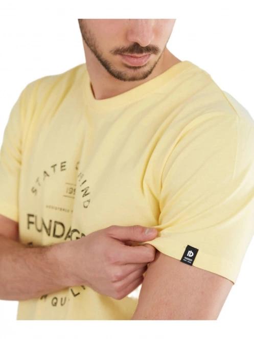 Fundango Basic-T Logo 04 férfi rövid ujjú póló sárga színben 6