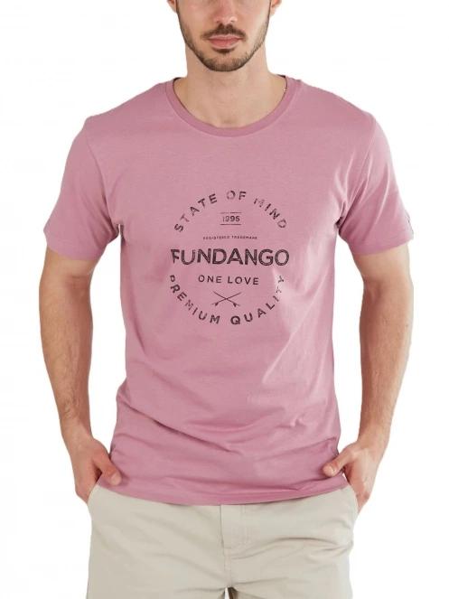 Fundango Basic-T Logo 04 férfi rövid ujjú póló lila színben 2