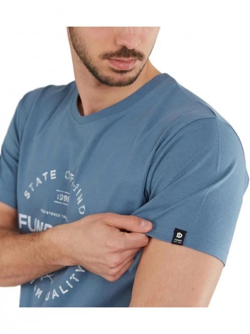 Fundango Basic-T Logo 04 férfi rövid ujjú póló kék színben 5
