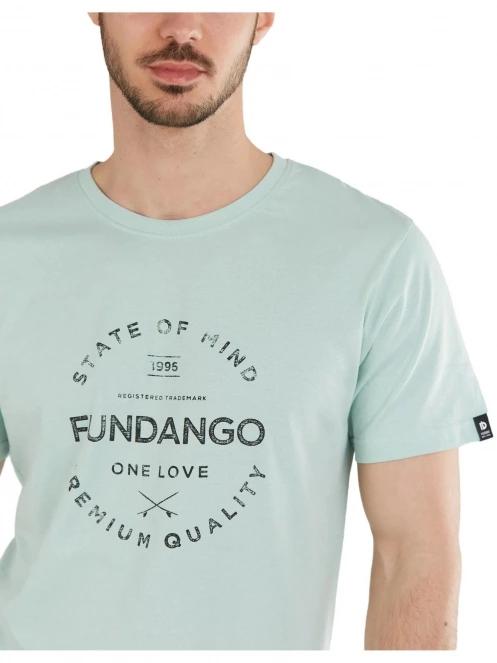 Fundango Basic-T Logo 04 férfi rövid ujjú póló világoskék színben 5