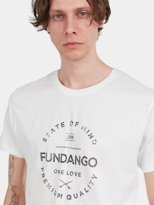 Fundango Basic-T Logo 04 férfi rövid ujjú póló fehér színben 5