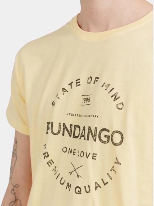 Fundango Basic-T Logo 04 férfi rövid ujjú póló sárga színben 5