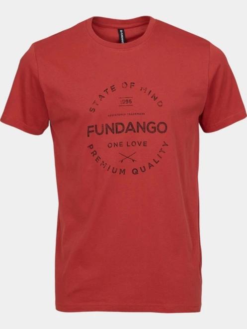 Fundango Basic-T Logo 04 férfi rövid ujjú póló piros színben 8