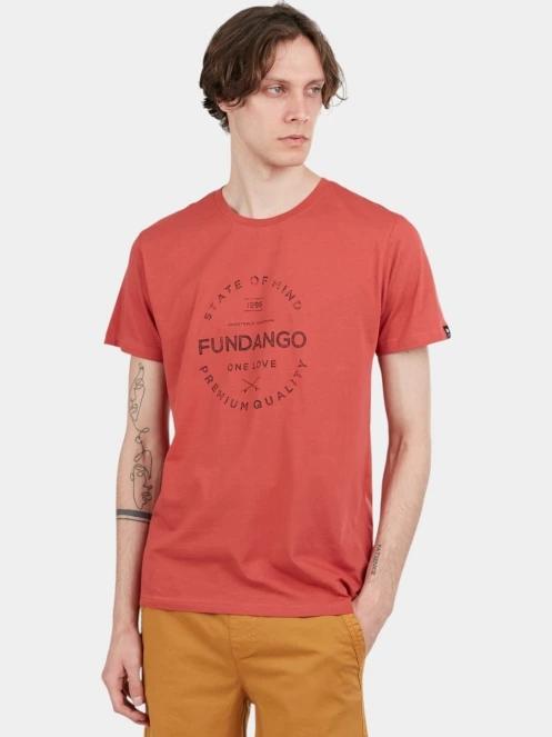 Fundango Basic-T Logo 04 férfi rövid ujjú póló piros színben 5