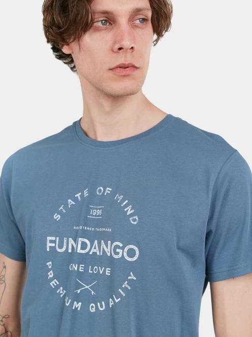 Fundango Basic-T Logo 04 férfi rövid ujjú póló kék színben 5