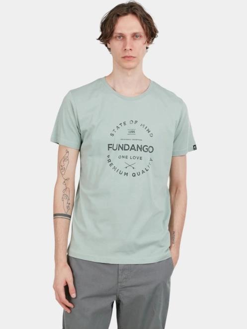 Fundango Basic-T Logo 04 férfi rövid ujjú póló zöld színben 2