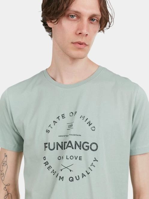 Fundango Basic-T Logo 04 férfi rövid ujjú póló zöld színben 5