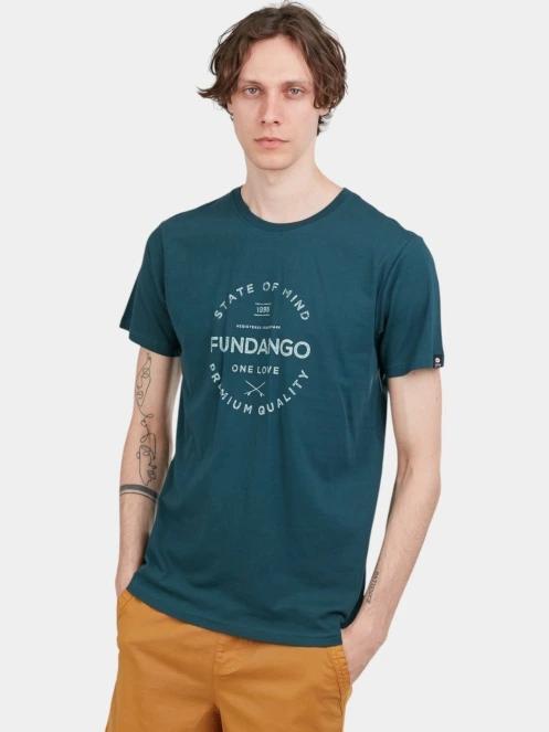 Fundango Basic-T Logo 04 férfi rövid ujjú póló zöld színben 2