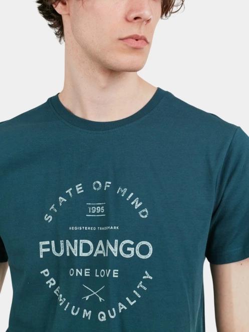 Fundango Basic-T Logo 04 férfi rövid ujjú póló zöld színben 5