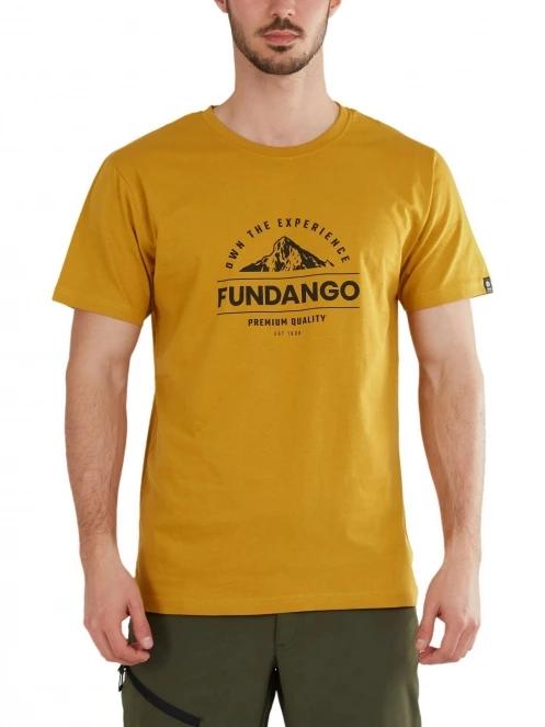 Fundango Basic-T Logo 12 férfi rövid ujjú póló sárga színben 2