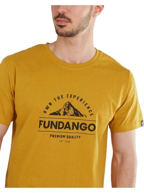 Fundango Basic-T Logo 12 férfi rövid ujjú póló sárga színben 5