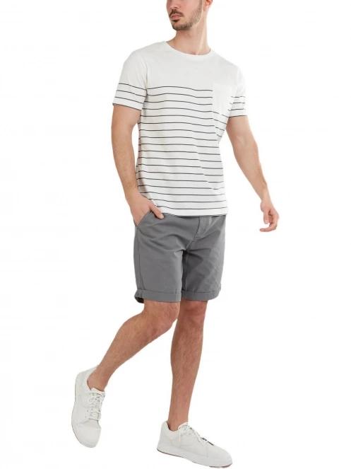 Fundango Jaggy Pocket T-shirt férfi rövid ujjú póló fehér színben 4
