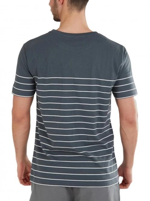 Fundango Jaggy Pocket T-shirt férfi rövid ujjú póló szürke színben 3