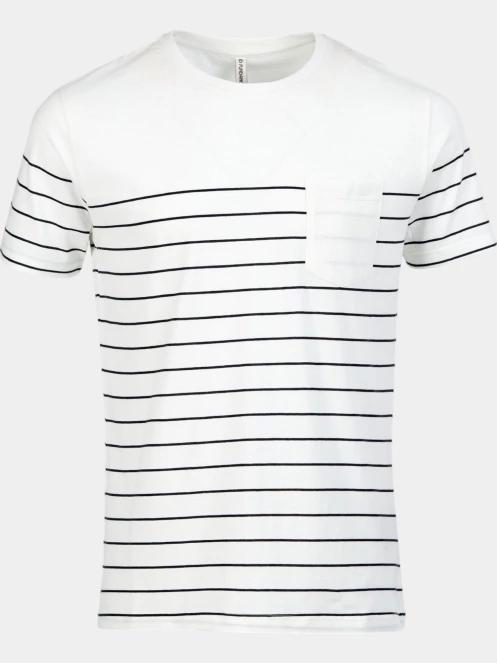 Fundango Jaggy Pocket T-shirt férfi rövid ujjú póló fehér színben 7
