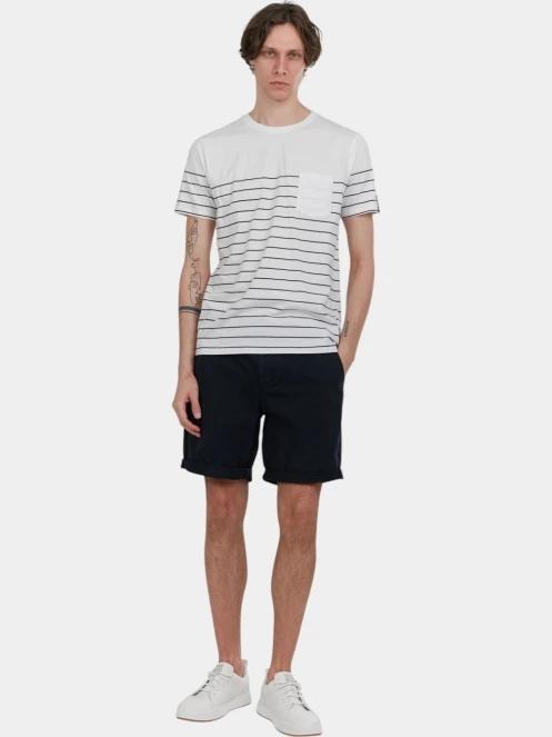 Fundango Jaggy Pocket T-shirt férfi rövid ujjú póló fehér színben 4