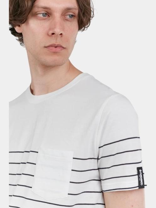 Fundango Jaggy Pocket T-shirt férfi rövid ujjú póló fehér színben 6