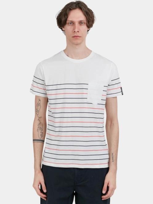 Fundango Jaggy Pocket T-shirt férfi rövid ujjú póló piros színben 2