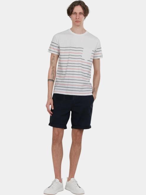 Fundango Jaggy Pocket T-shirt férfi rövid ujjú póló piros színben 4