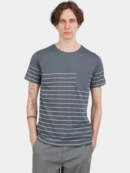Fundango Jaggy Pocket T-shirt férfi rövid ujjú póló szürke színben 2