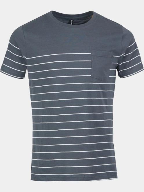 Fundango Jaggy Pocket T-shirt férfi rövid ujjú póló szürke színben 8